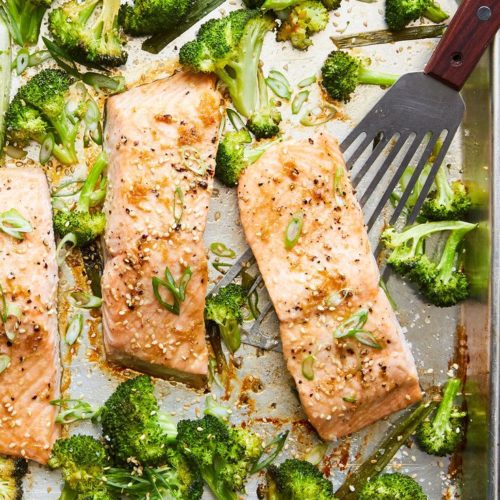 Baked Salmon and Veggies — Jackie Bowker's Global Feel Better Institute Shop