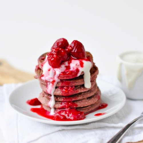 Healthy Raspberry Pancakes