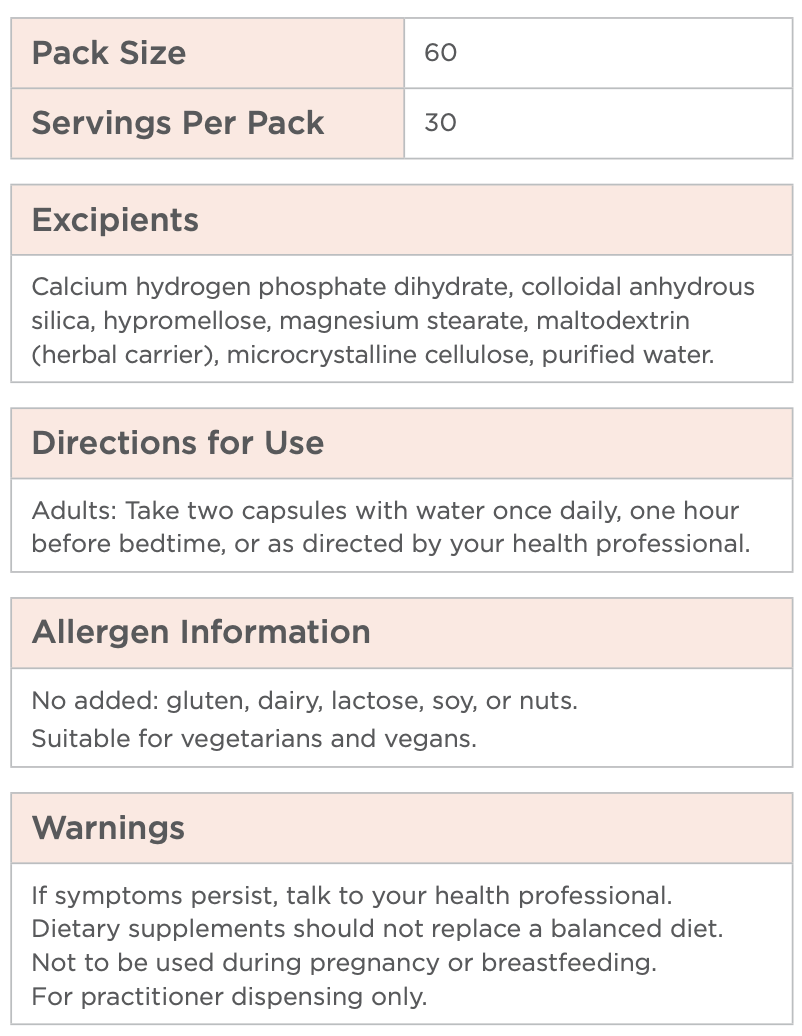 Designs for Health Tri-Mag Restful Night 60 Cap